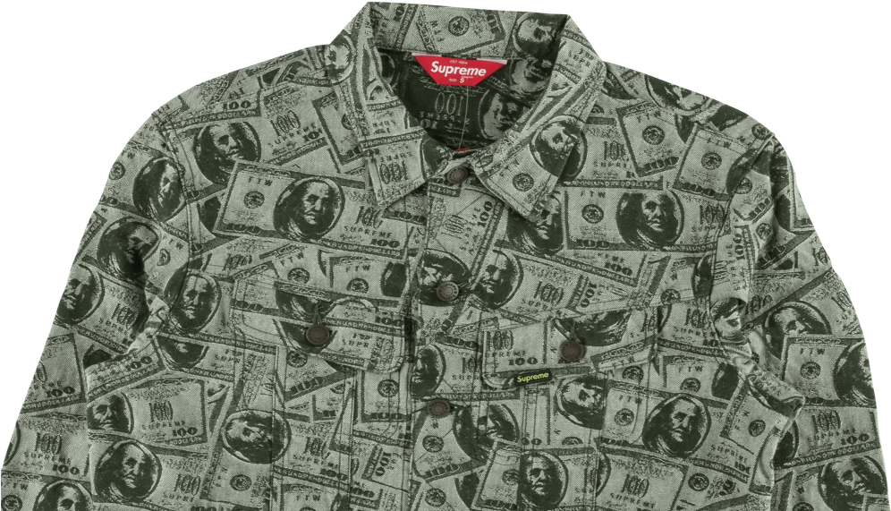 Money Print Shirt Supreme PNG image