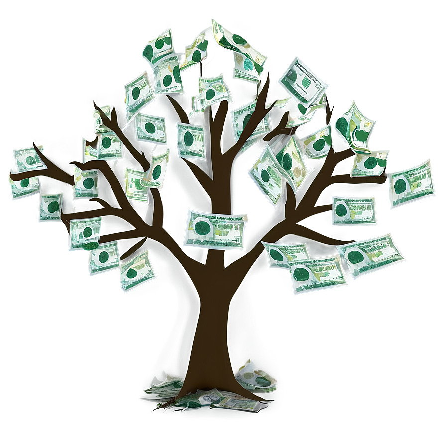 Money Tree Silhouette Png 06272024 PNG image