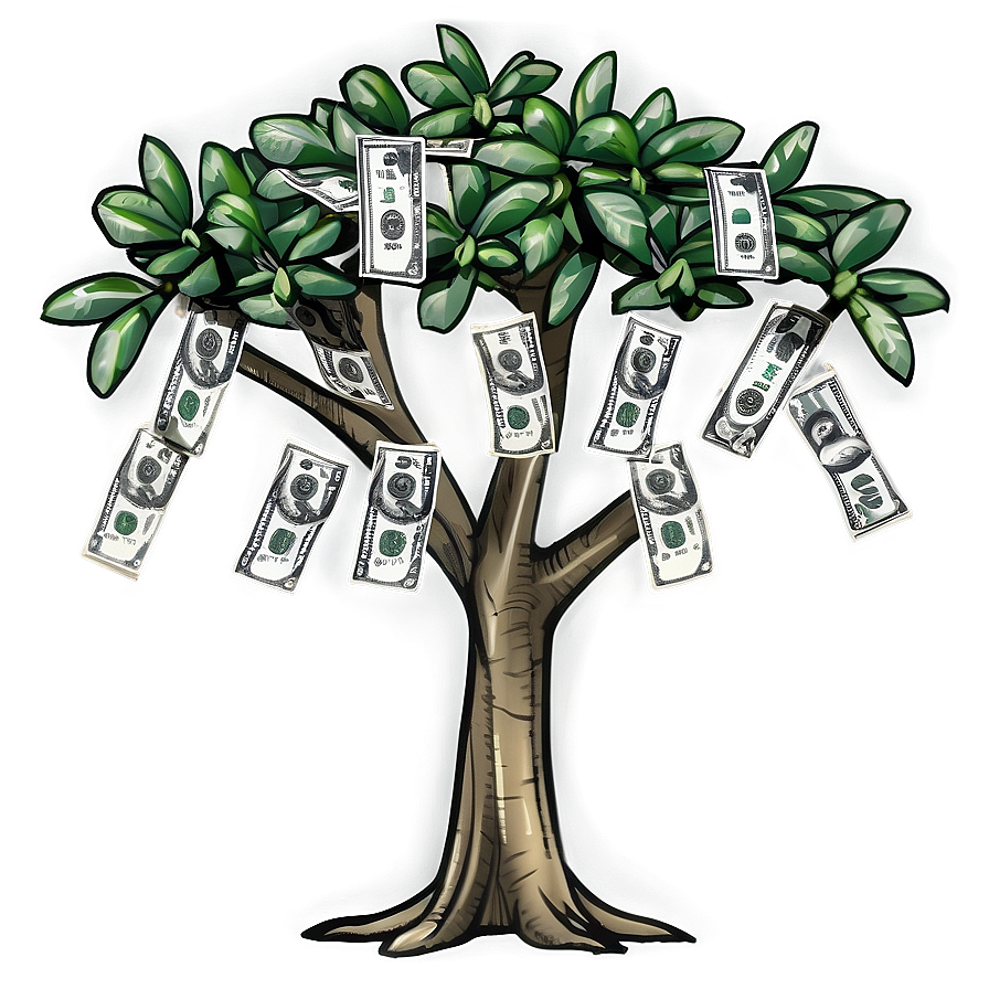 Money Tree Sketch Png 06272024 PNG image