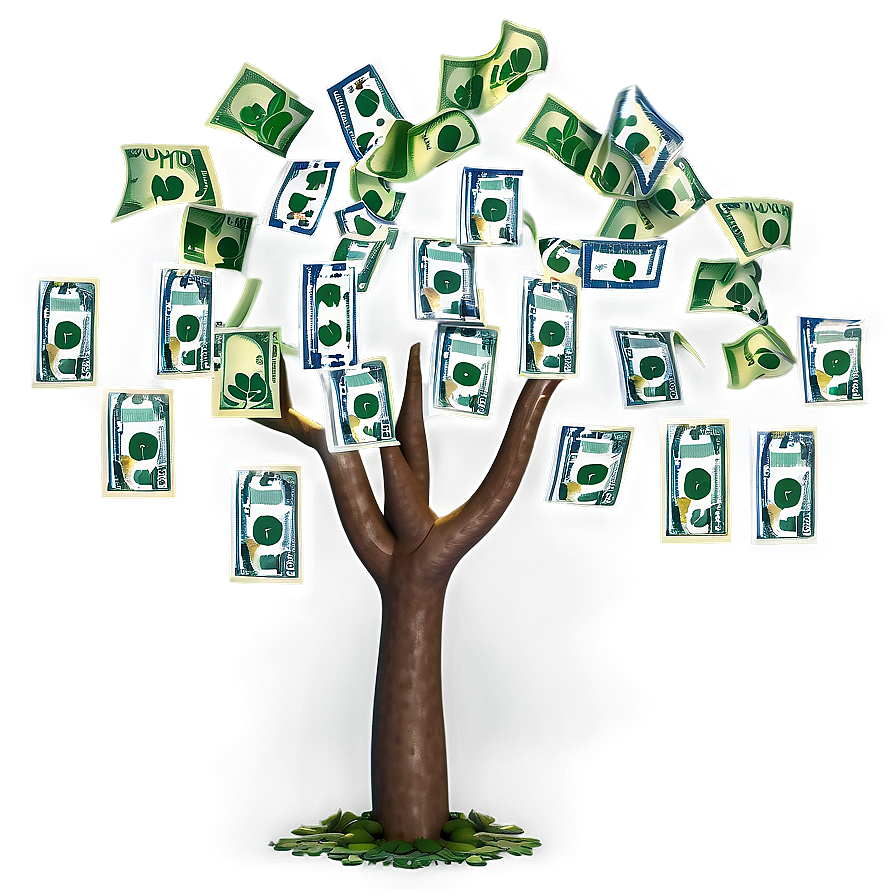 Money Tree With Dollar Leaves Png 99 PNG image