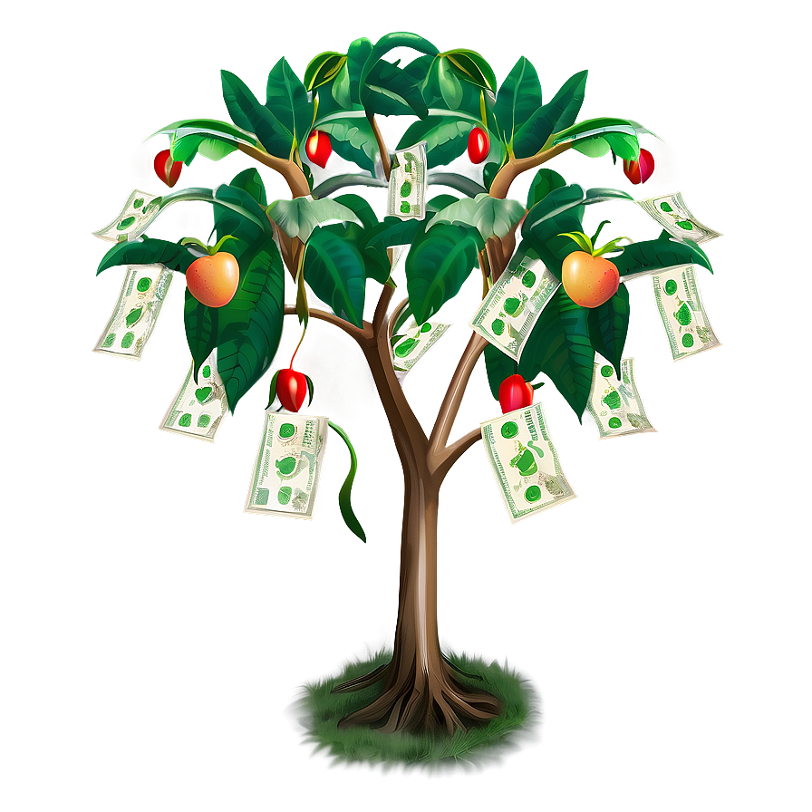 Money Tree With Fruits Png 06272024 PNG image