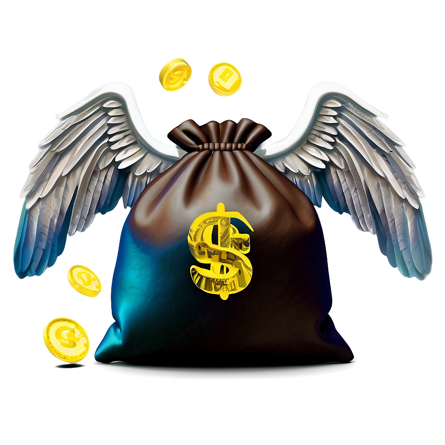 Moneybag With Wings Png Bwq51 PNG image