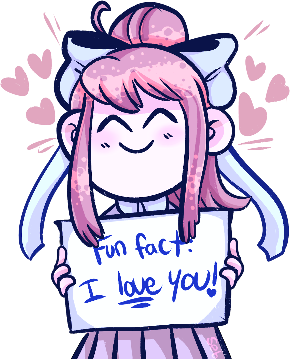 Monika Fun Fact Love Declaration PNG image