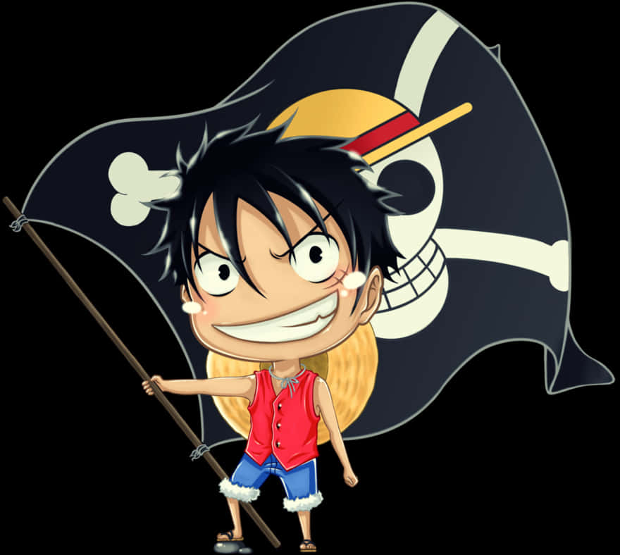 Monkey D Luffy One Piece Flag PNG image