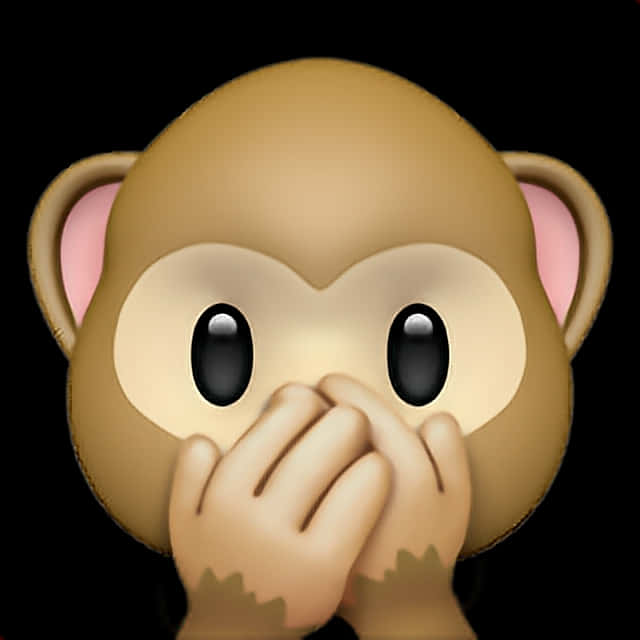 Monkey_ Emoji_ Covering_ Mouth PNG image