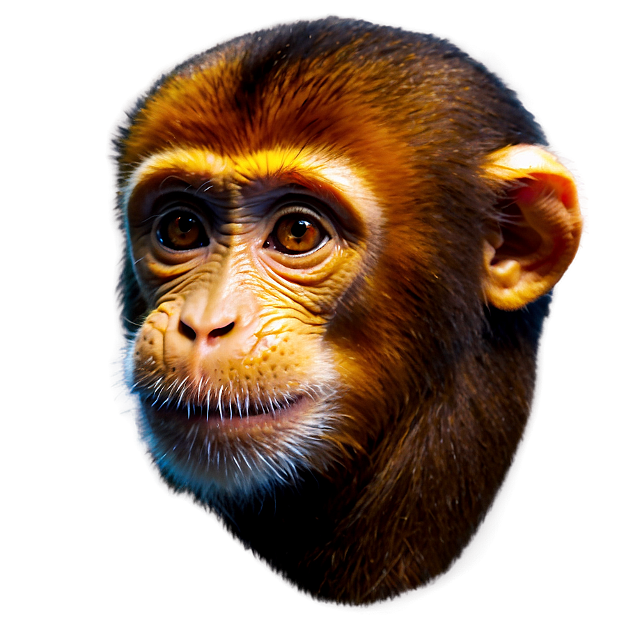 Monkey Face During Sunset Png 6 PNG image