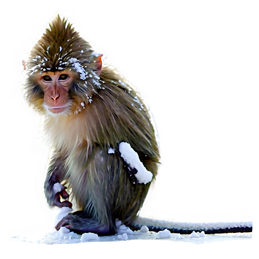 Monkey In Snow Png 48 PNG image