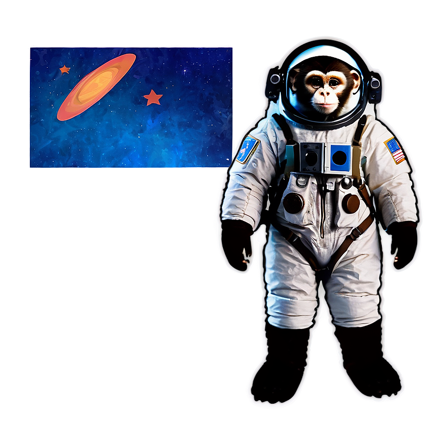 Monkey In Space Suit Png 05042024 PNG image