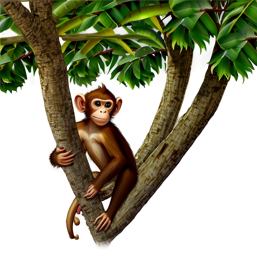 Monkey In Tree Png 05042024 PNG image