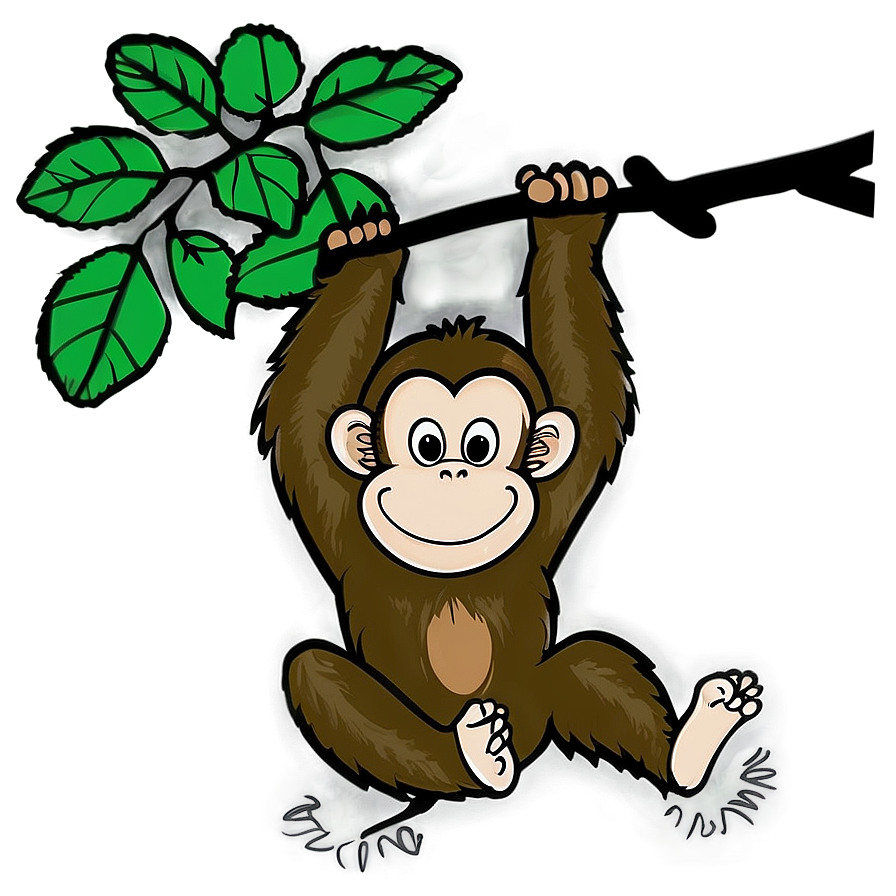 Monkey On Vine Png Swb31 PNG image