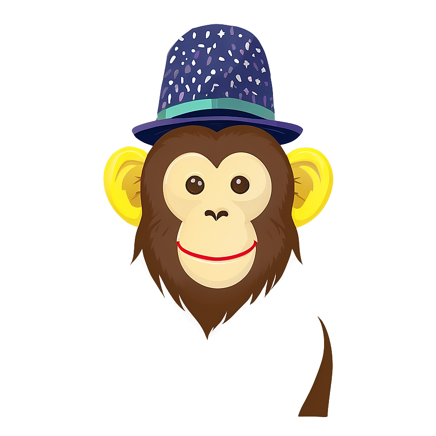 Monkey With Hat Png Pud PNG image