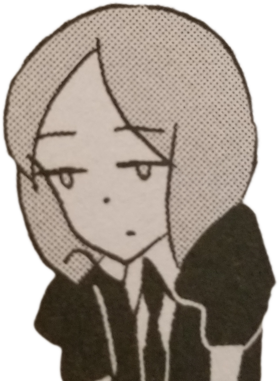 Monochrome_ Anime_ Character_ Avatar PNG image