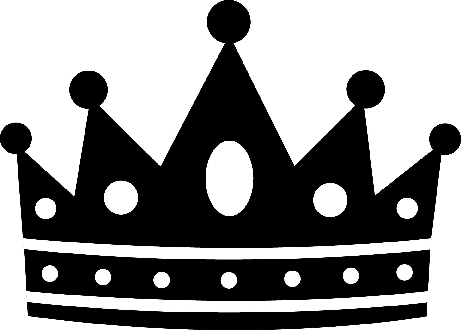 Monochrome Crown Graphic PNG image