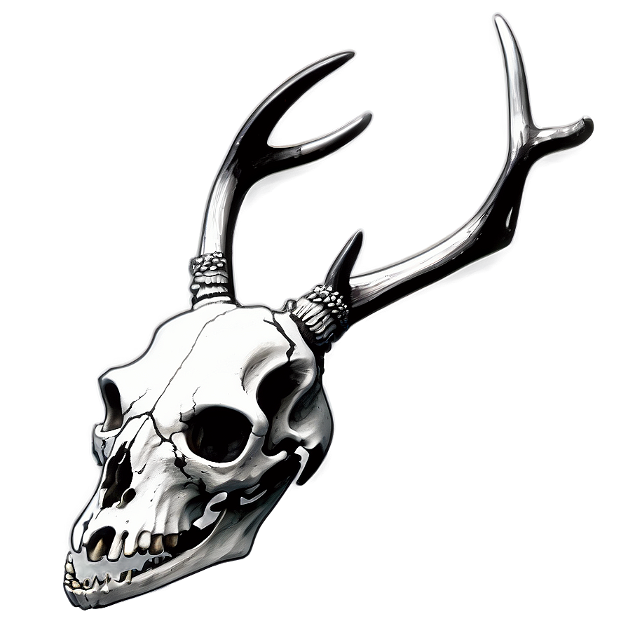 Monochrome Deer Skull Png Lxg7 PNG image