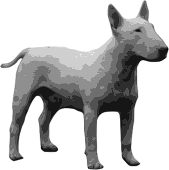 Monochrome Digital Art Dog PNG image