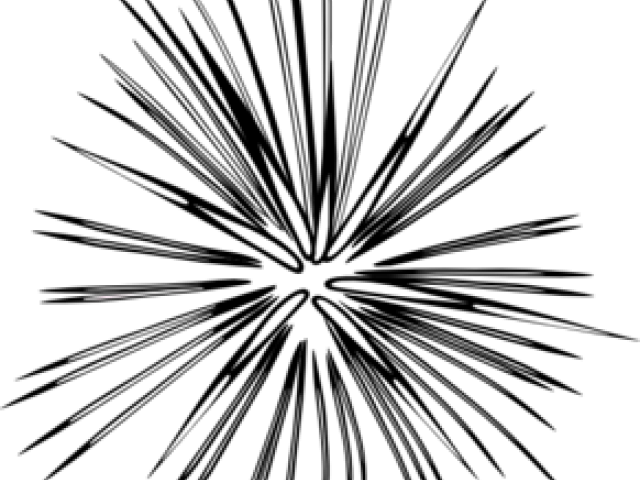 Monochrome Firework Explosion Clipart PNG image