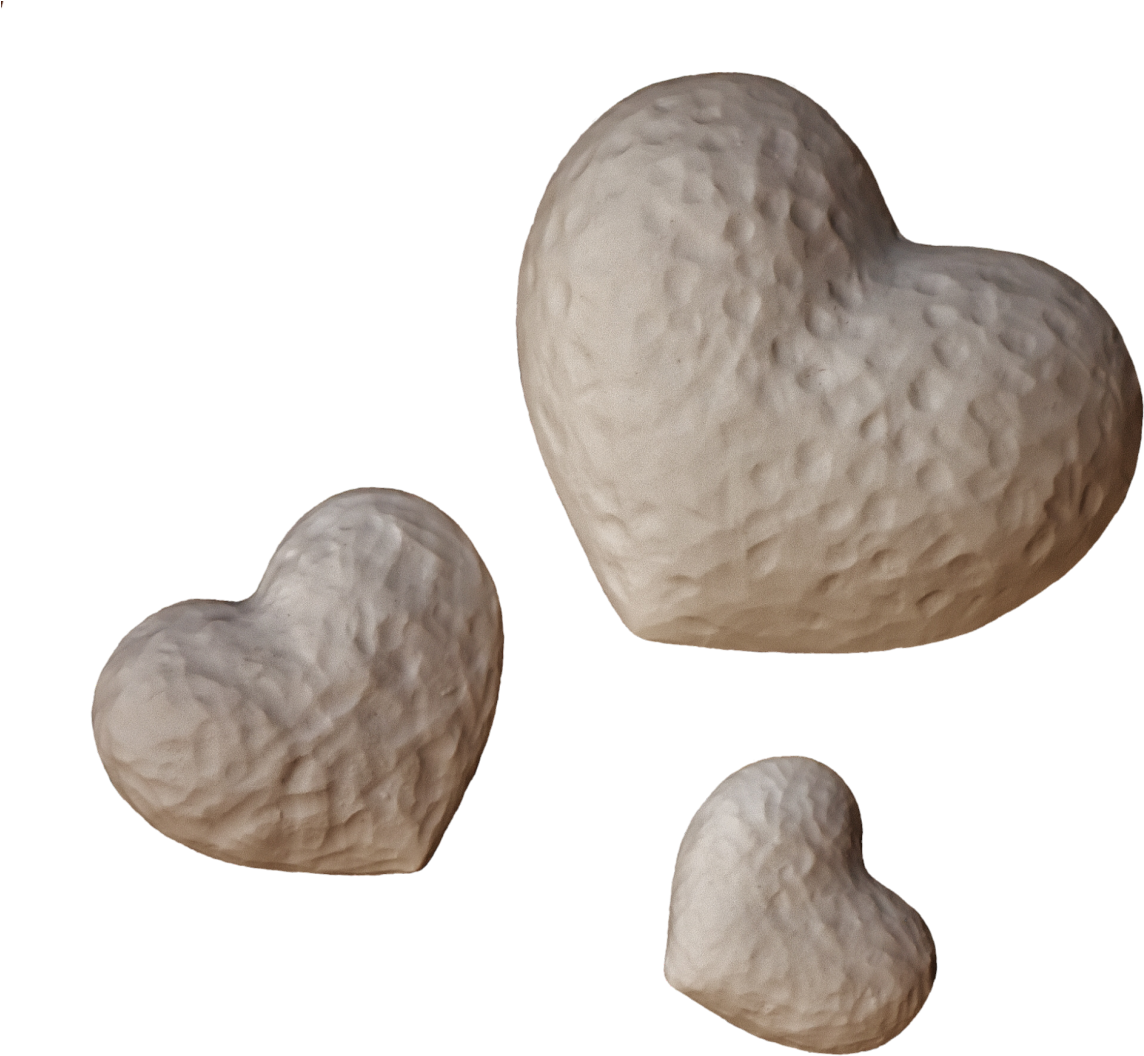 Monochrome Hearts Floating PNG image