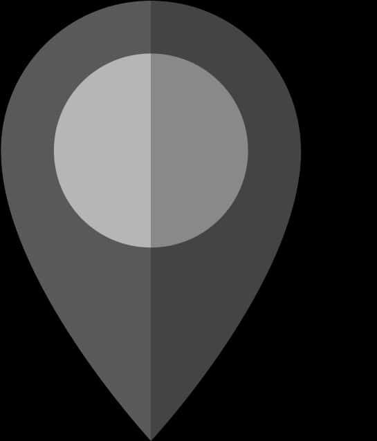 Monochrome Location Pin Icon PNG image