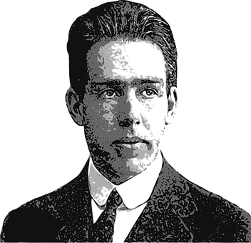 Monochrome Man Portrait PNG image