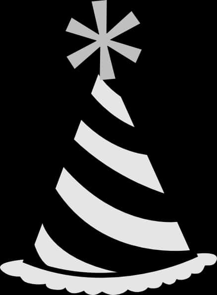 Monochrome Party Hat Graphic PNG image