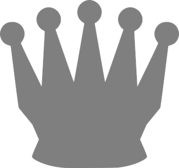 Monochrome Silhouette Crown Graphic PNG image