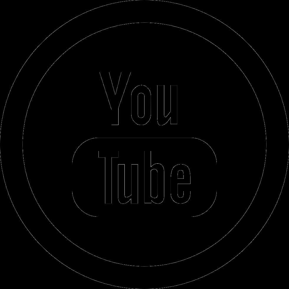 Monochrome_ You Tube_ Logo_ Outline PNG image