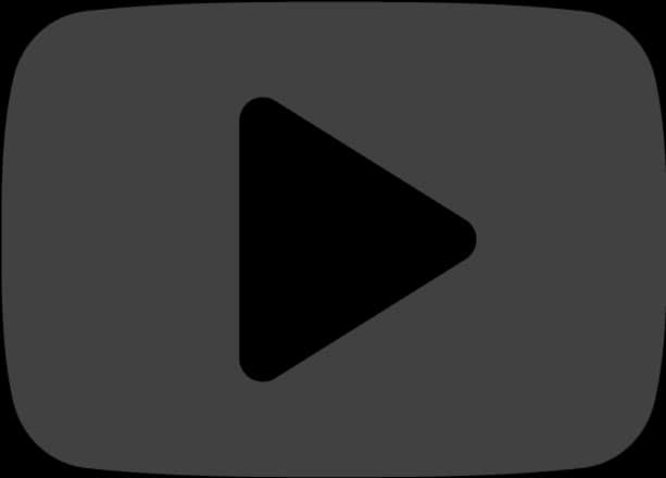 Monochrome You Tube Play Button PNG image