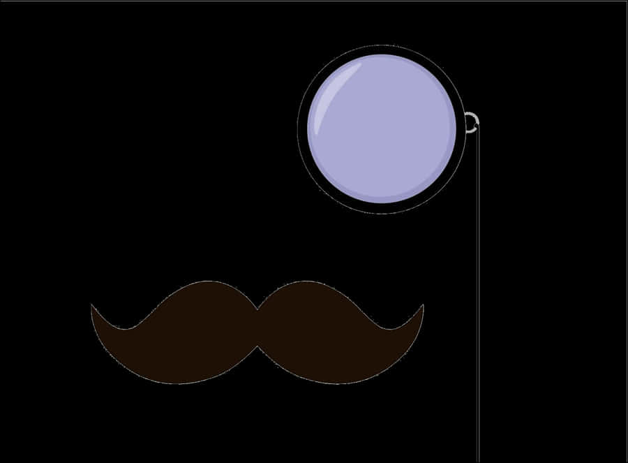 Monocleand Moustache Icon PNG image