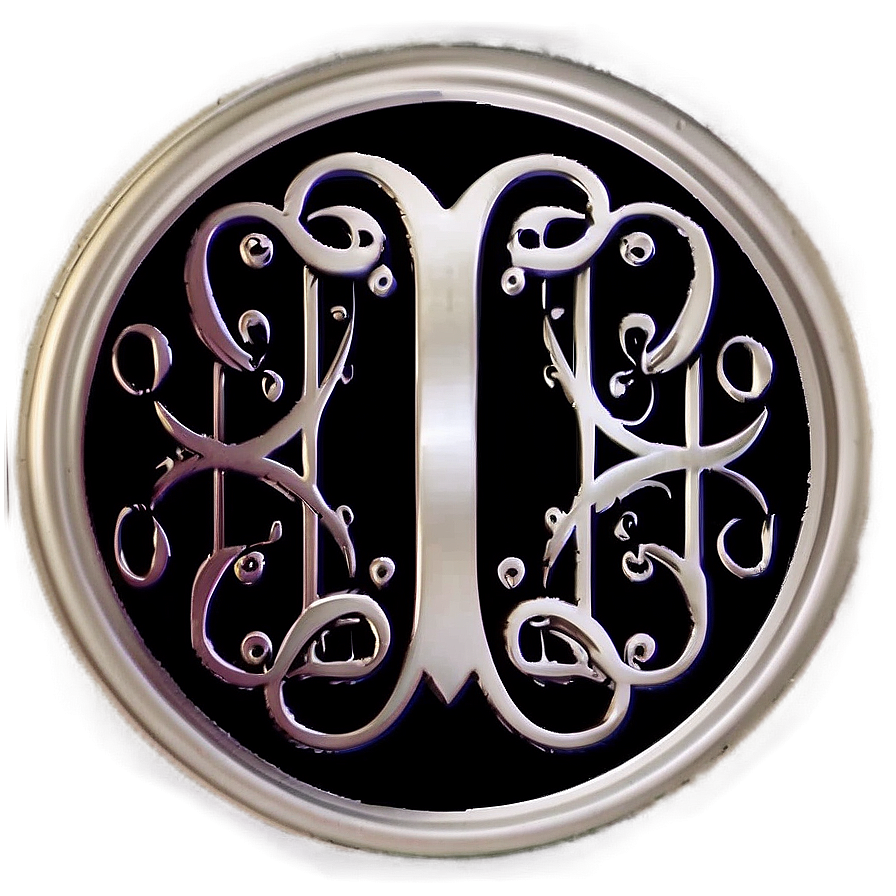 Monogram Circle Sticker Png 73 PNG image