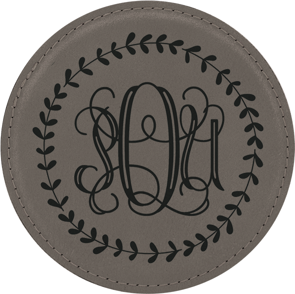 Monogrammed Coaster Design PNG image