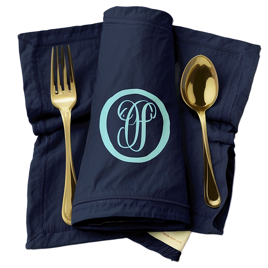 Monogrammed Gift Napkin Png 05252024 PNG image