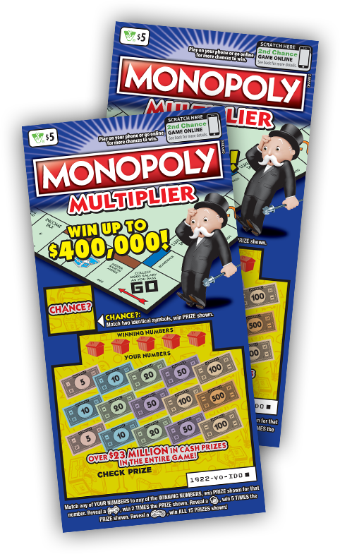 Monopoly Multiplier Lottery Tickets PNG image