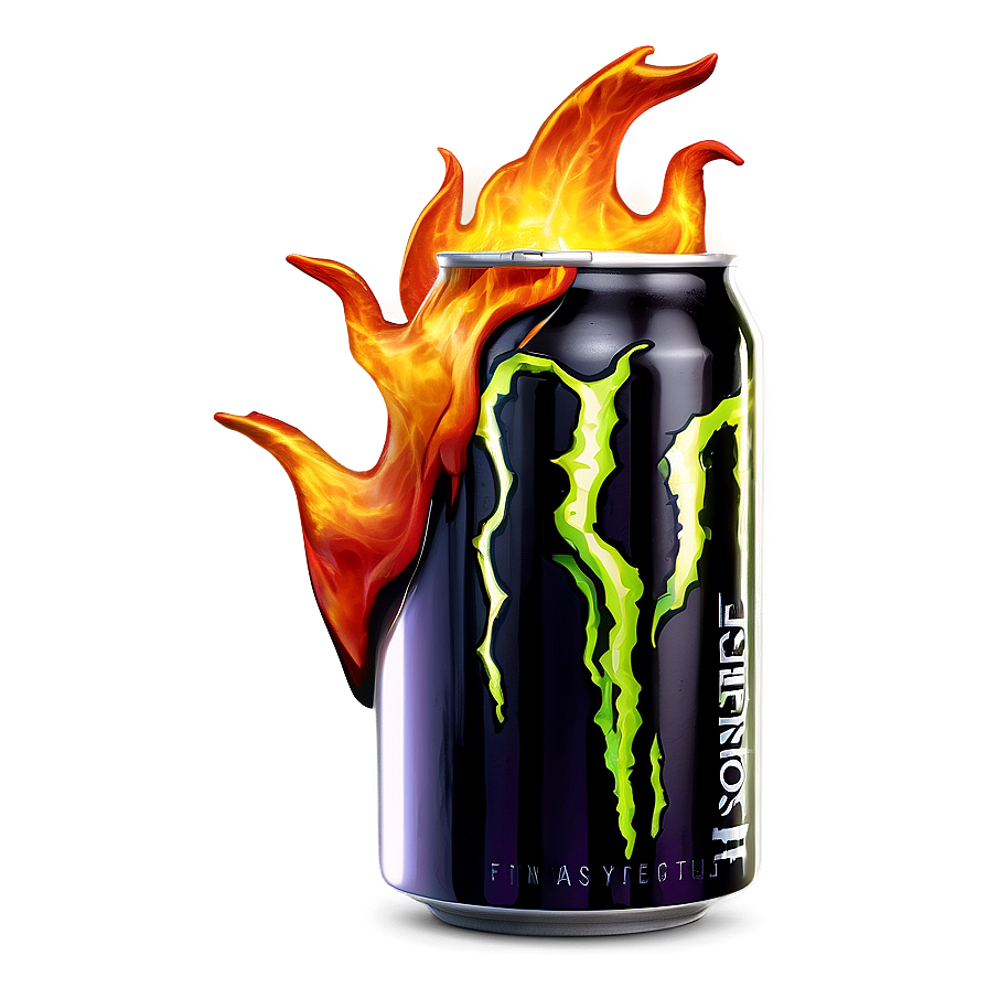 Monster Energy Drink Fiery Theme Png Htv PNG image