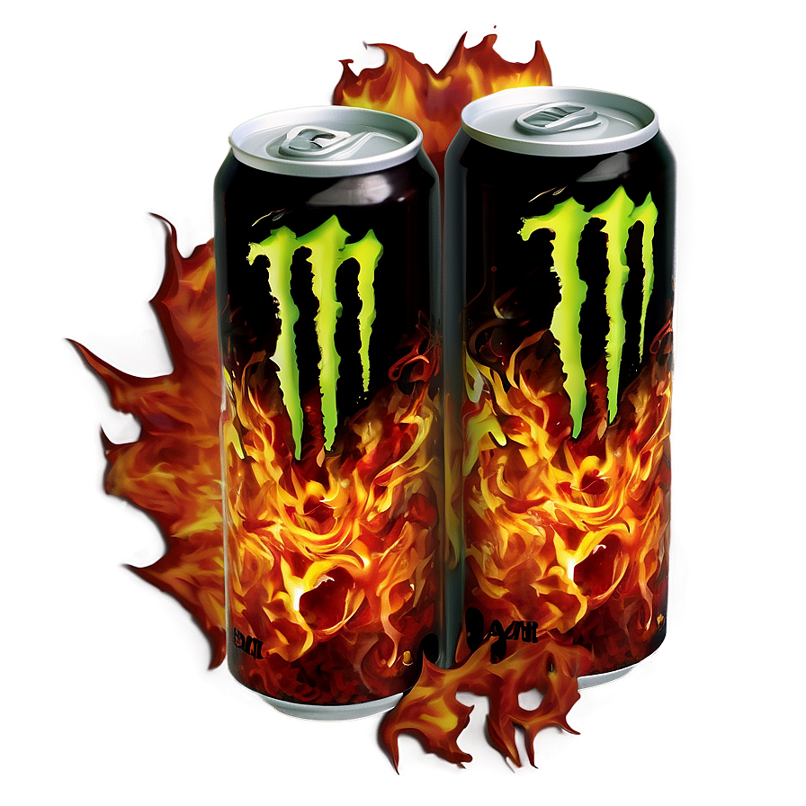 Monster Energy Drink Fiery Theme Png Loa79 PNG image