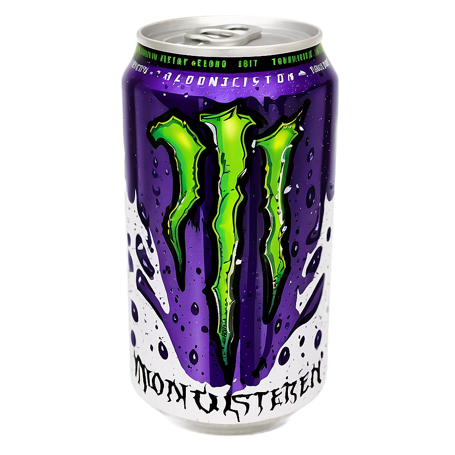 Monster Energy Drink With Dew Drops Png 06202024 PNG image