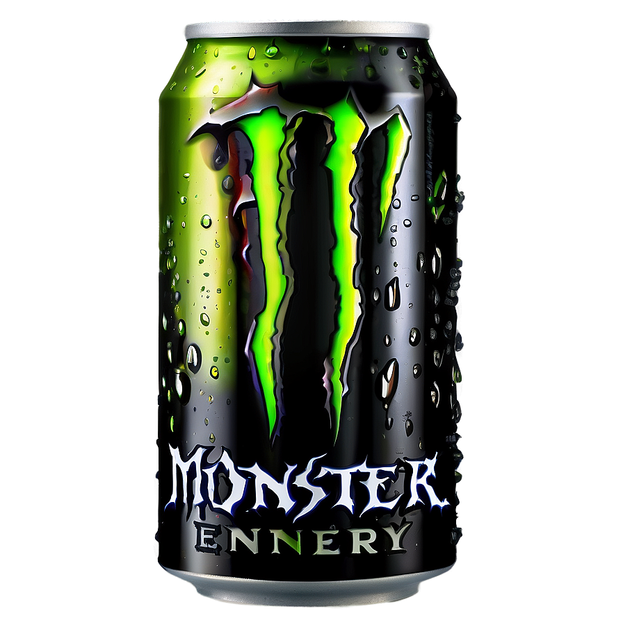 Monster Energy Drink With Dew Drops Png 93 PNG image