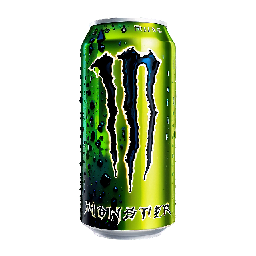 Monster Energy Drink With Dew Drops Png Uog90 PNG image