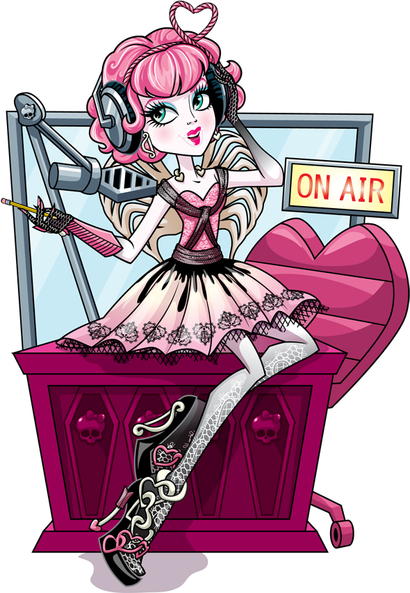 Monster High Radio Host Illustration PNG image