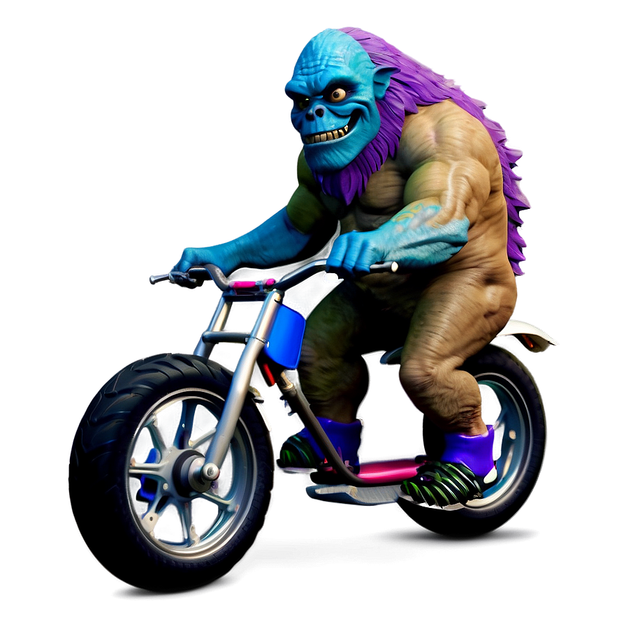 Monster Riding A Bike Png Mea PNG image