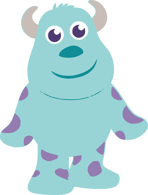 Monsters Inc Blue Character PNG image