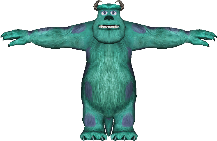 Monsters Inc Sulley Standing Pose PNG image