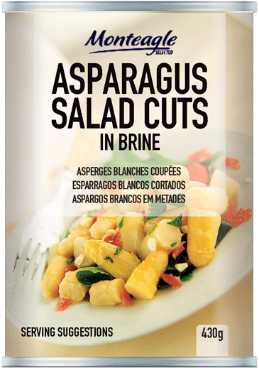 Monteagle Asparagus Salad Cuts Brine Can PNG image