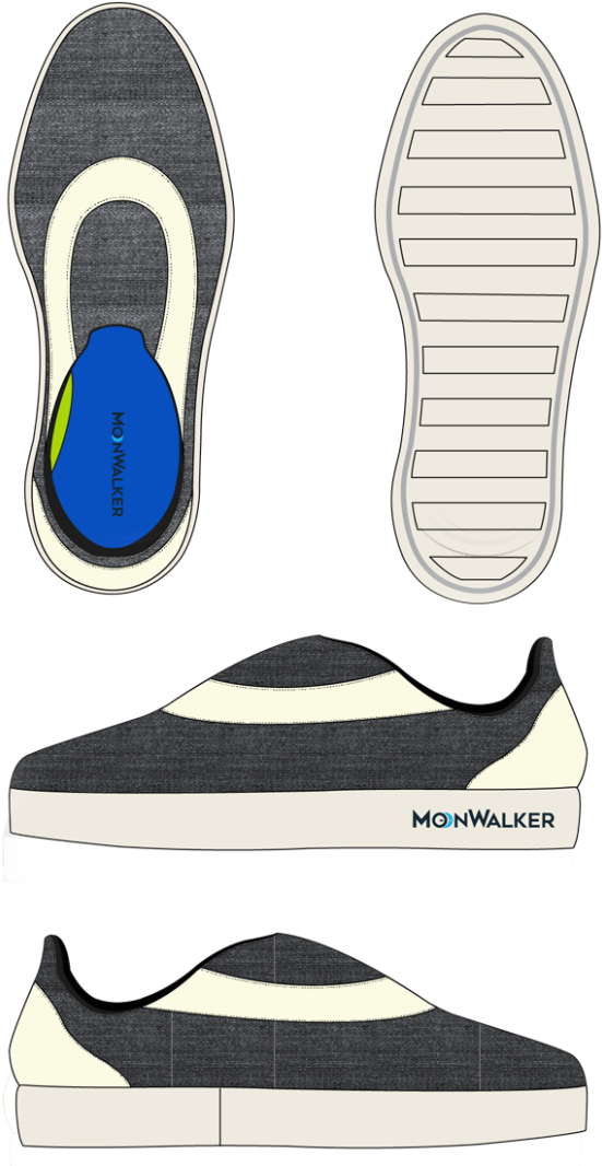 Monwalker Shoe Design Blueprints PNG image