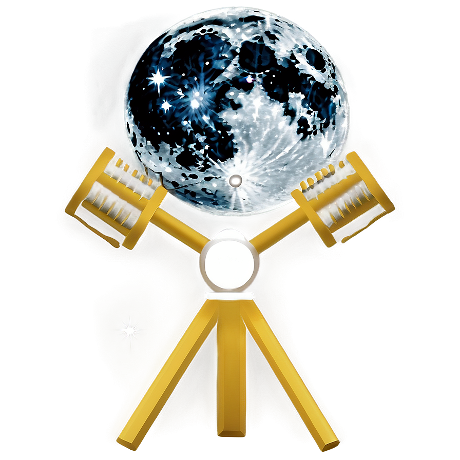 Moon And Telescope Transparent Png Vjl PNG image