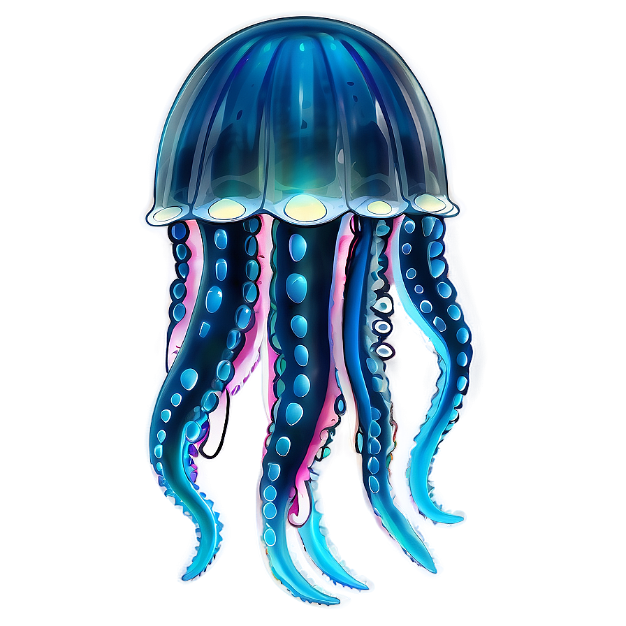 Moon Jelly With Tentacles Png Rqf21 PNG image