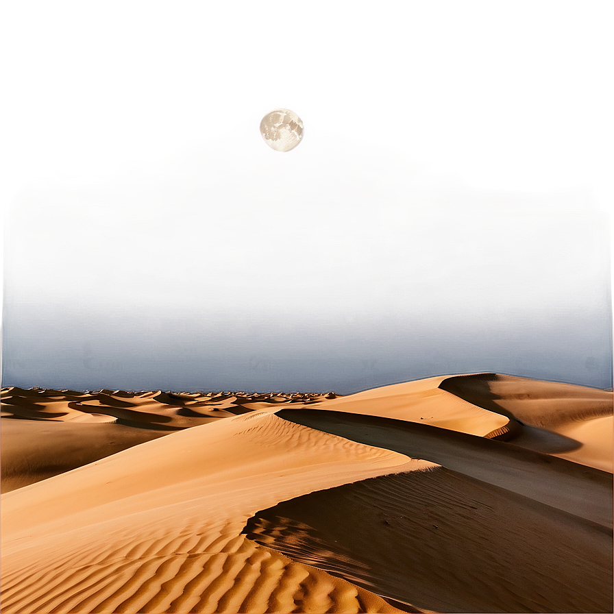 Moon Over Desert Dunes Png Etv94 PNG image