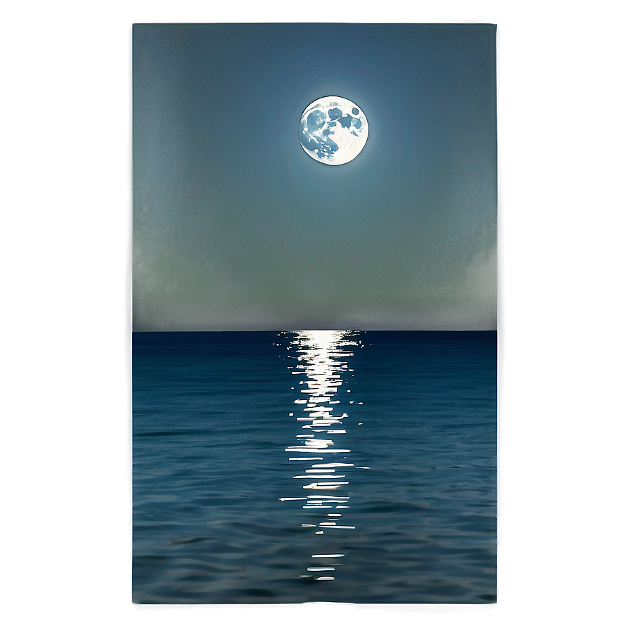 Moon Reflection Ocean Png 25 PNG image