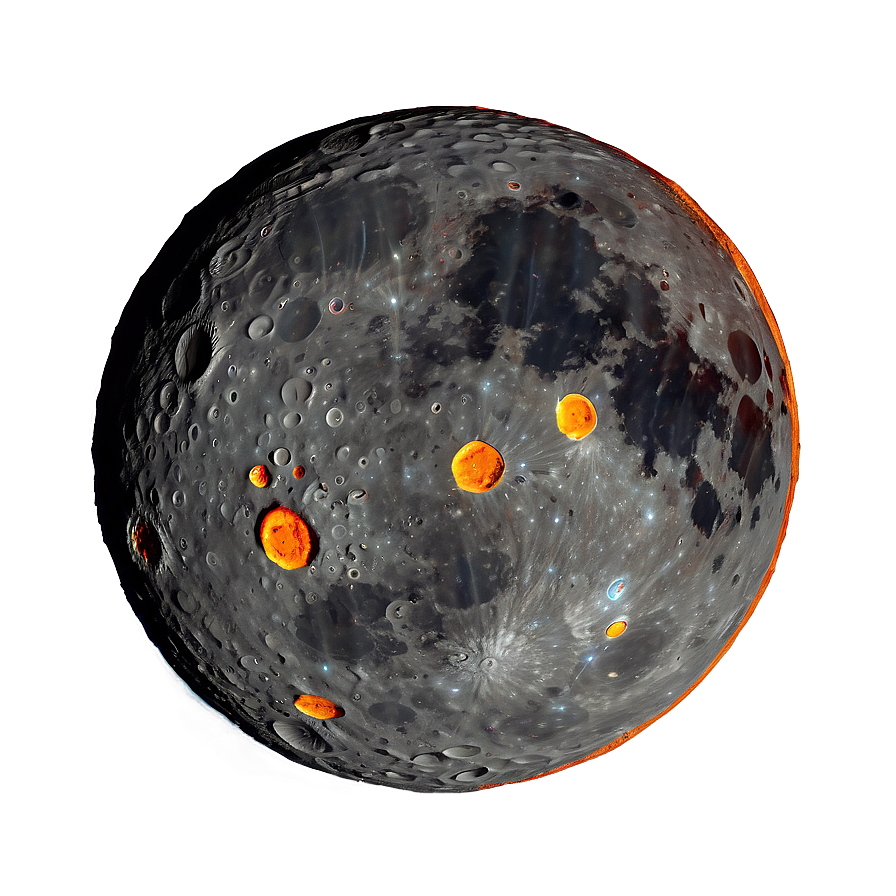 Moon Surface With Lava Rivers Png Xsg PNG image