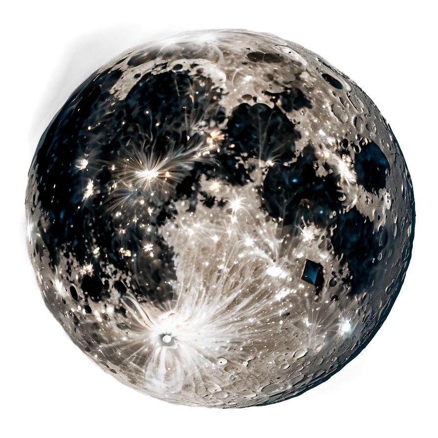 Moon Surface With Satellite Orbiting Png 6 PNG image