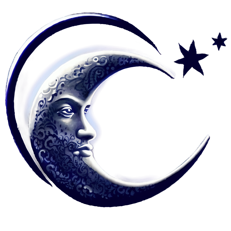 Moon Tattoo Png Cvf71 PNG image